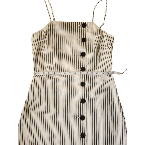 Who What Wear Preppy Coastal Midi Dress Womens Small White Striped Cotton Resort - Picture 7 of 10